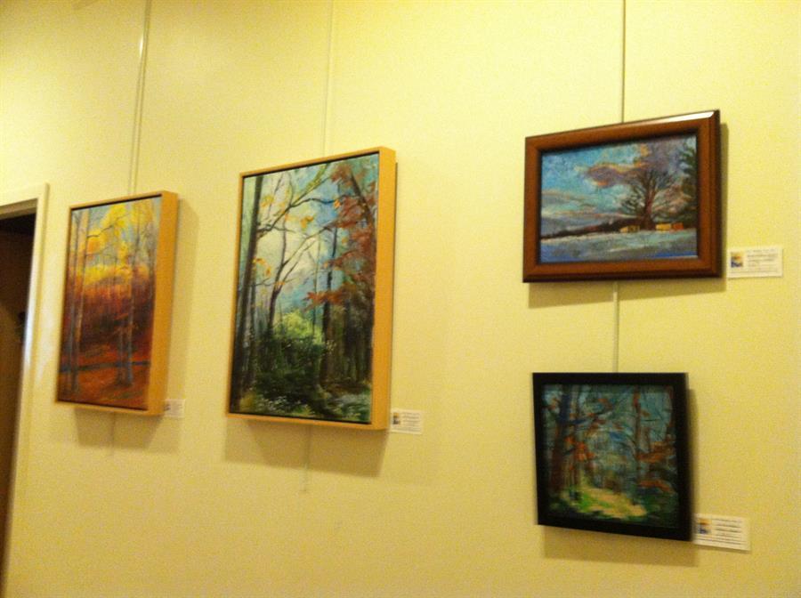 The halls are lined with local Art